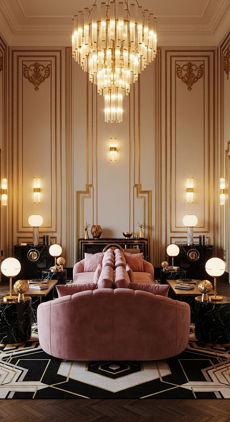 13. Art Deco Inspired Panel Glam