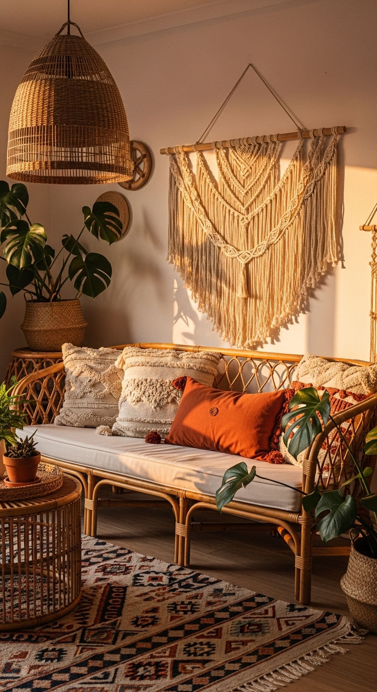 2. Boho Sun-Kissed Lounge
