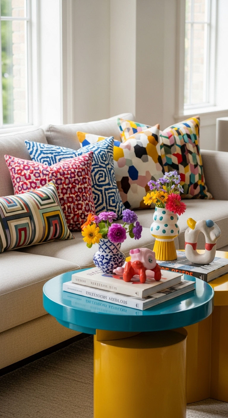 15. Bold Color Pop Table