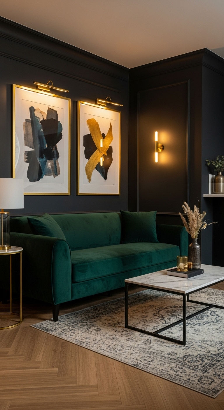 2. Bold Velvet Statement Corner