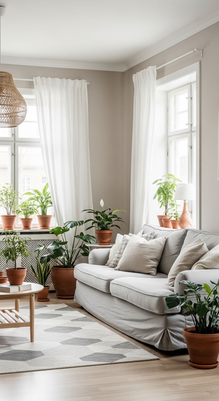 16 Beige Living Room With Grey Sofa Ideas That Feel Warm and Inviting 10 5. Bright and Airy Haven