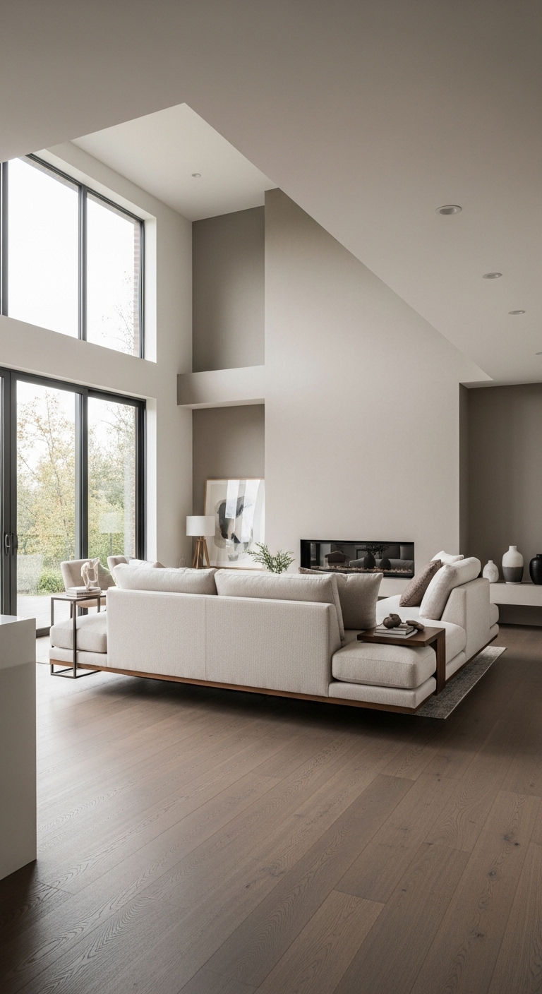 15 Floating Sofa Living Room Layout Ideas That Open Up the Space 2 1. Center Stage Comfort