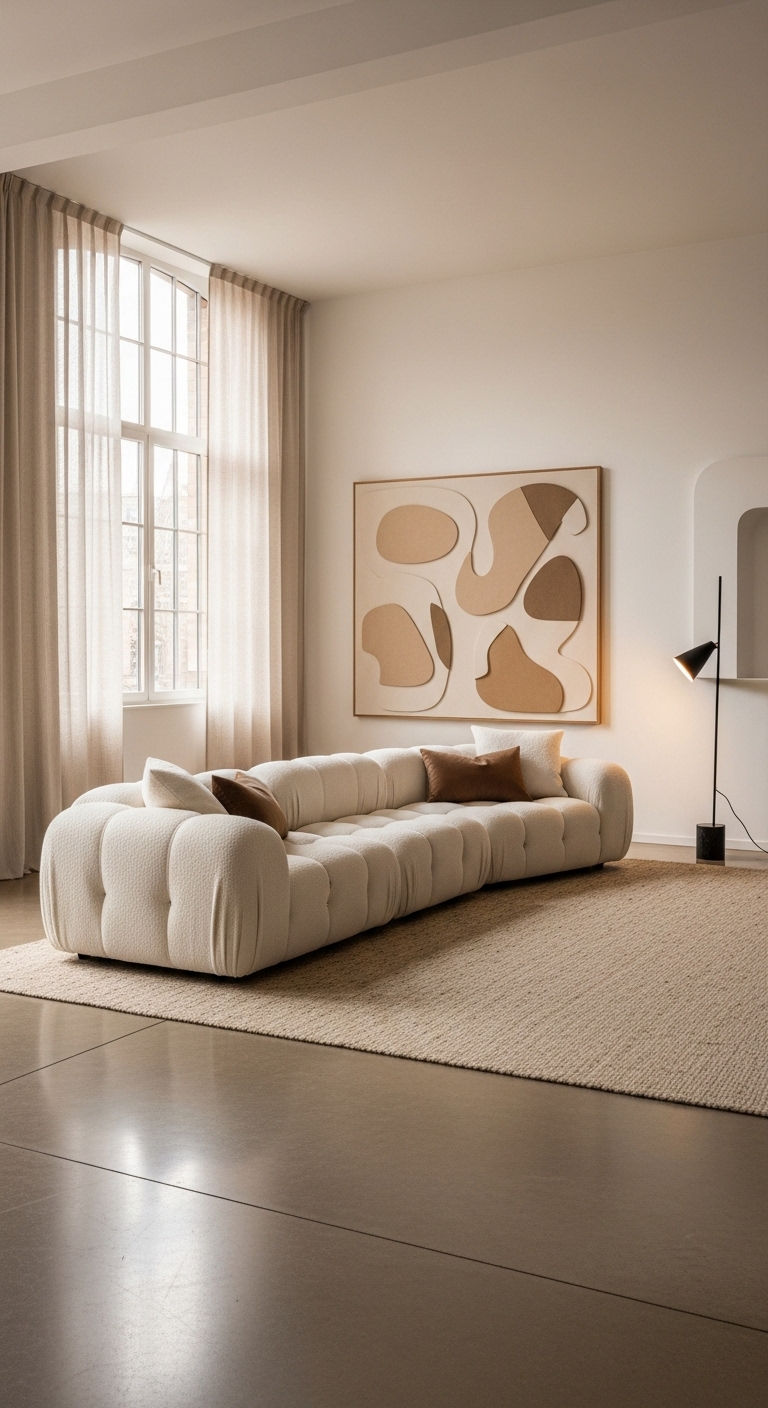 1. Cloud-Like Comfort in a Minimalist Loft