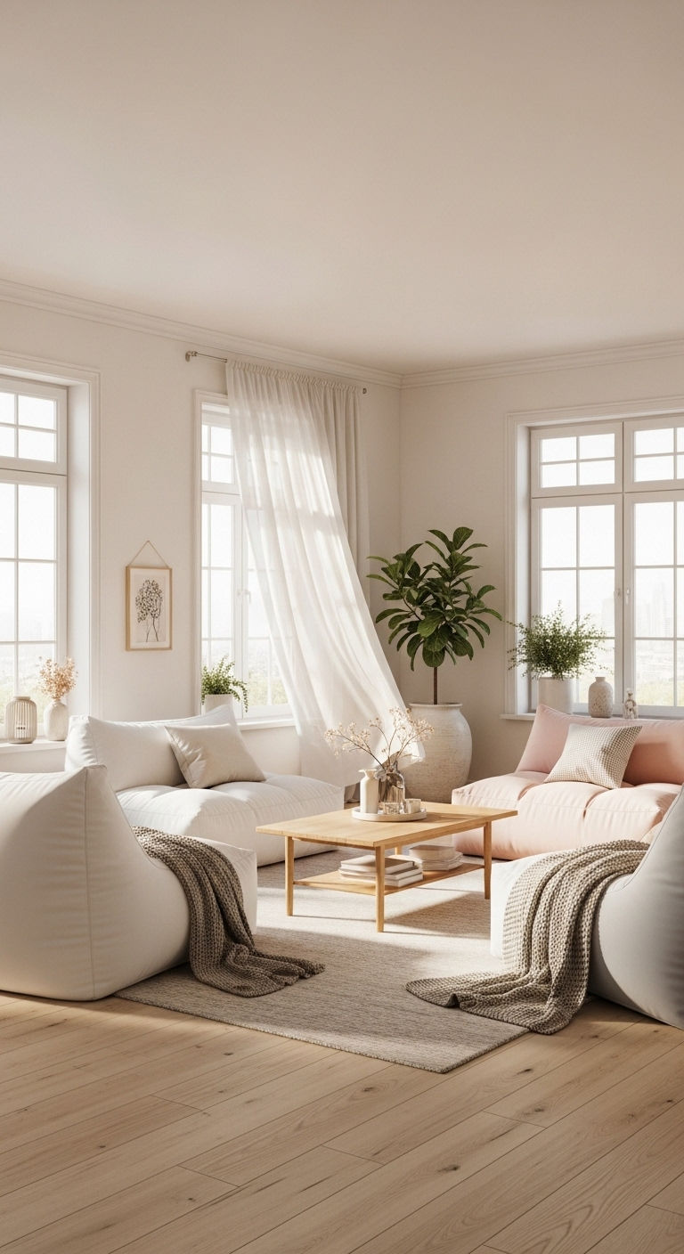 11 Fluffy Sofa Living Room Ideas for Ultimate Comfort and Coziness 2 1. Cloud Nine Comfort