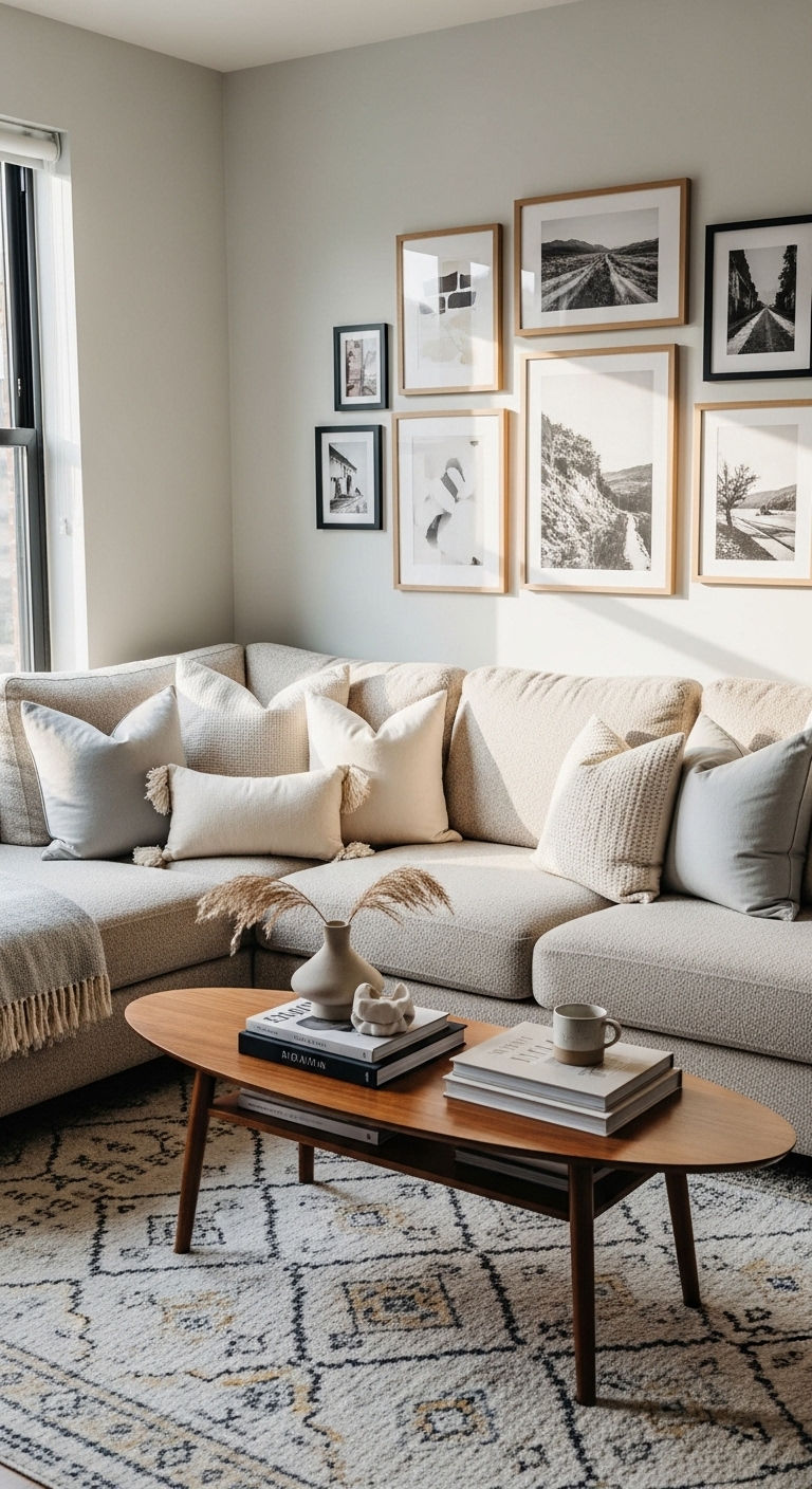 9. Corner Sofa with Gallery Wall