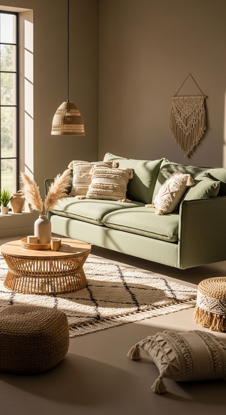 15 Floating Sofa Living Room Layout Ideas That Open Up the Space 7 7. Cozy Corner Without Walls