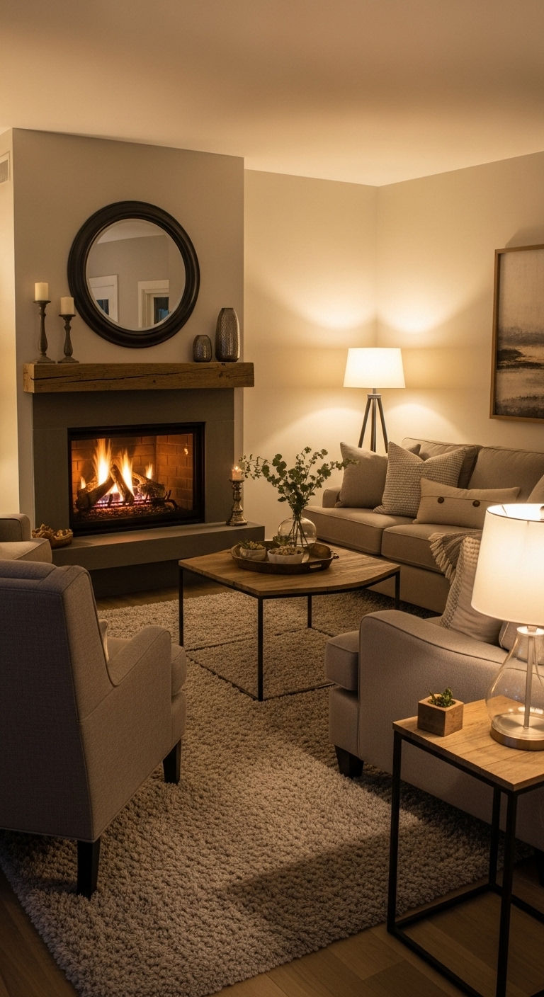 4. Cozy Fireplace Focus
