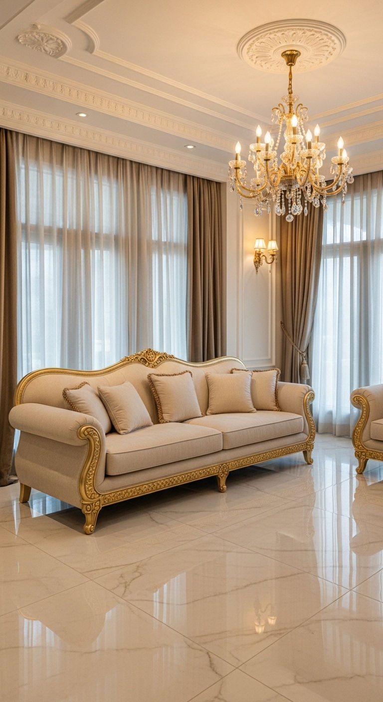 8. Cream & Gold Sophistication