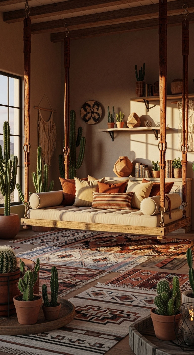 8. Desert-Inspired Hanging Day Lounge