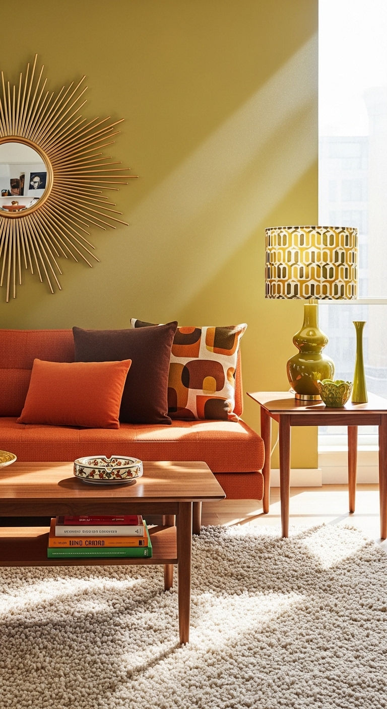 15 Mirror Above the Sofa Living Room Ideas That Open Up Any Space 5 4. Double Mirror Symmetry