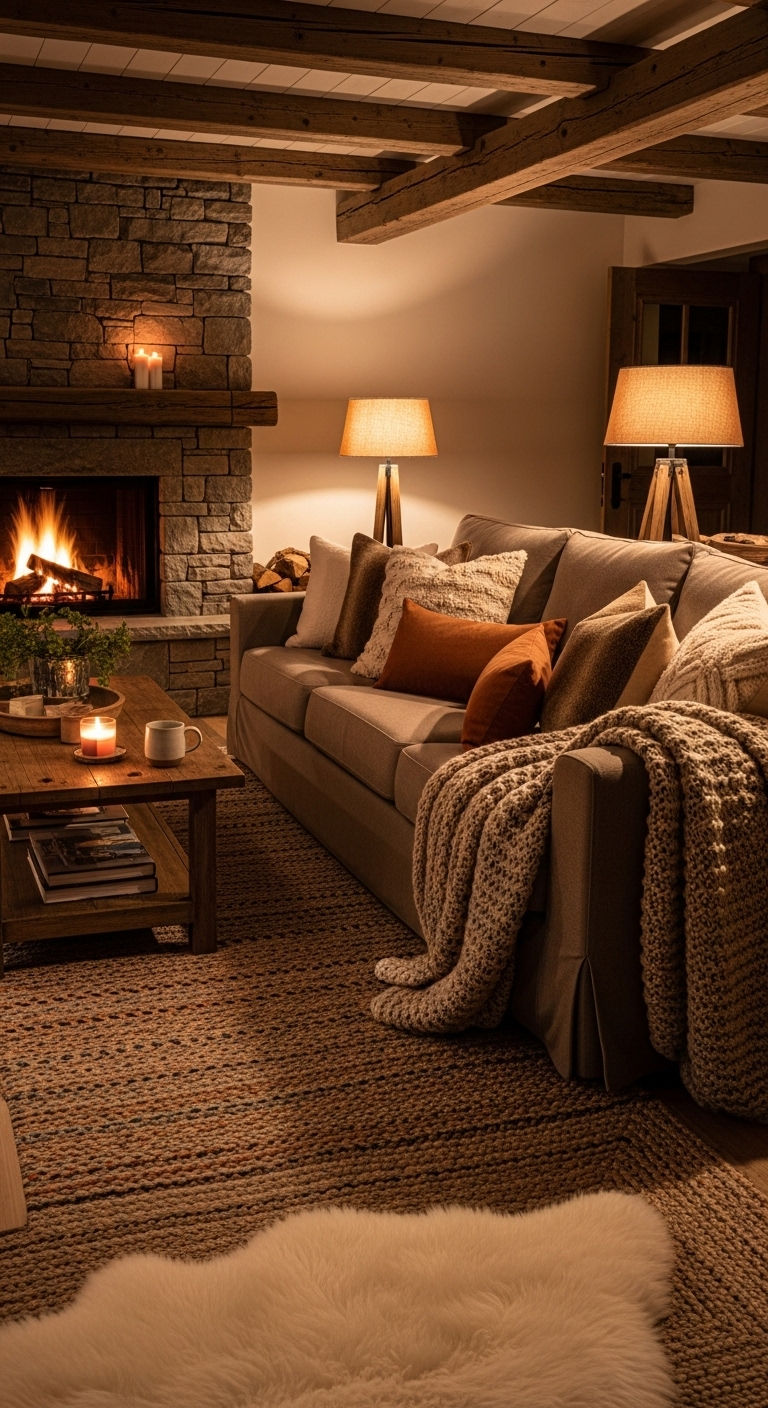 12 Angled Sofa Living Room Ideas That Add a Unique Design Twist 6 5. Fireplace Focused Angle
