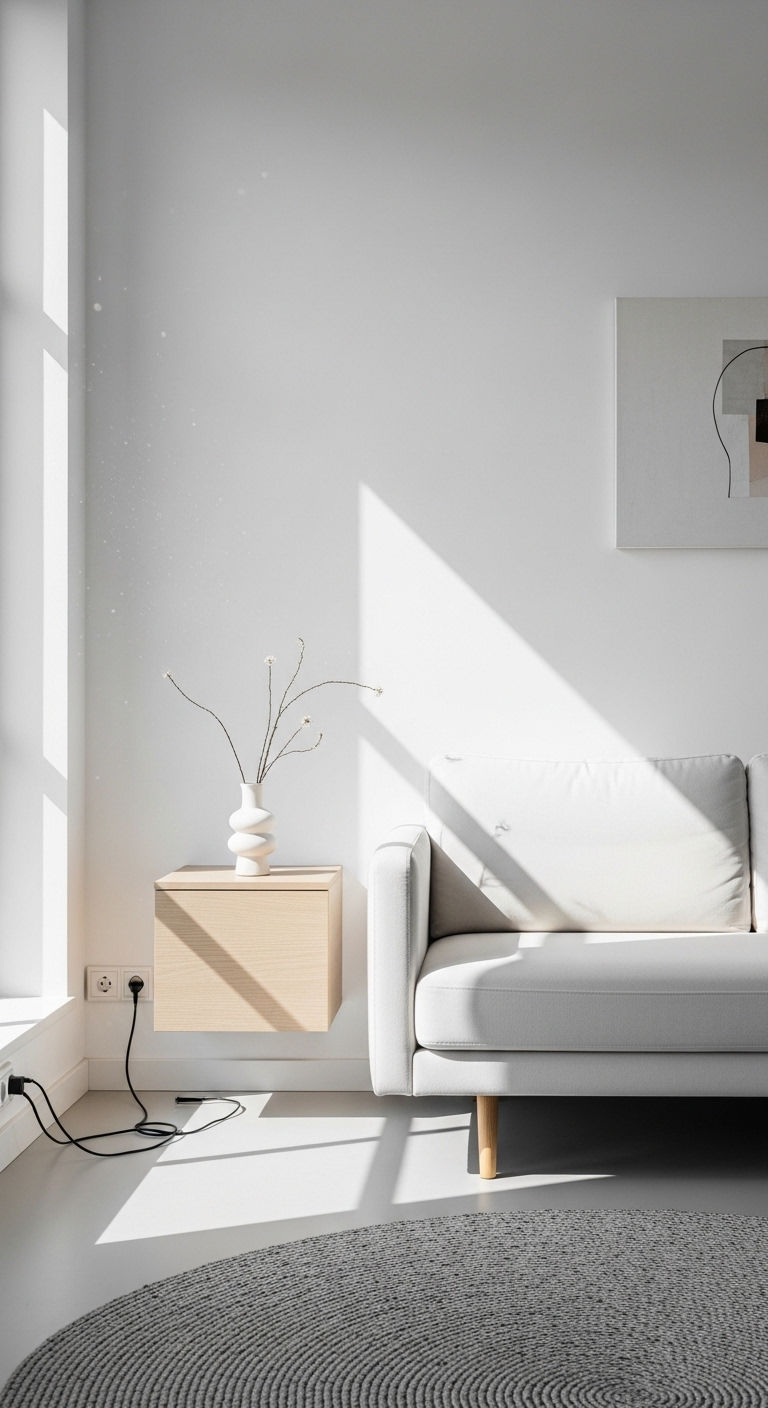 11. Floating Wall-Mounted Shelf Table