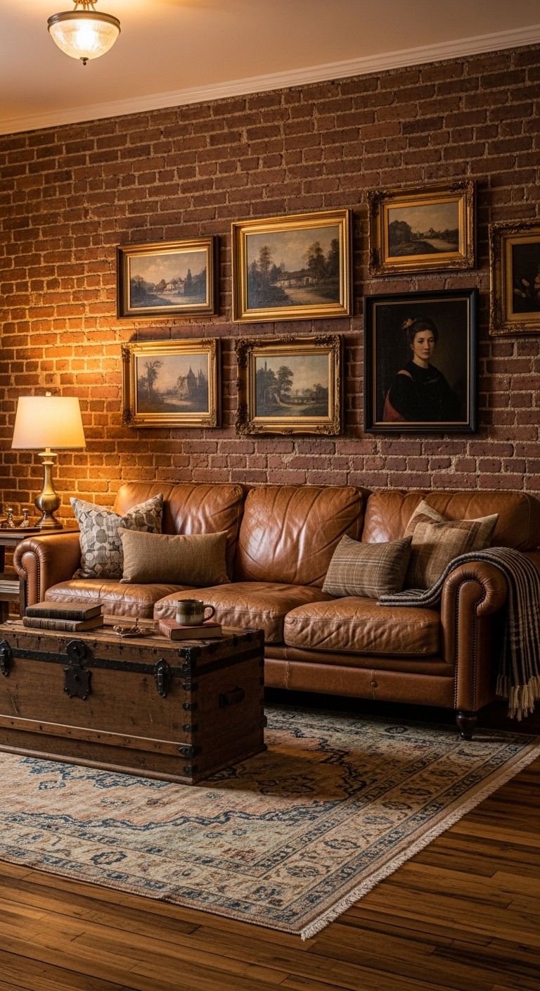 15 Rustic and Natural Sofa Living Room Ideas Full of Earthy Warmth 6 6. Forest-Inspired Lounge