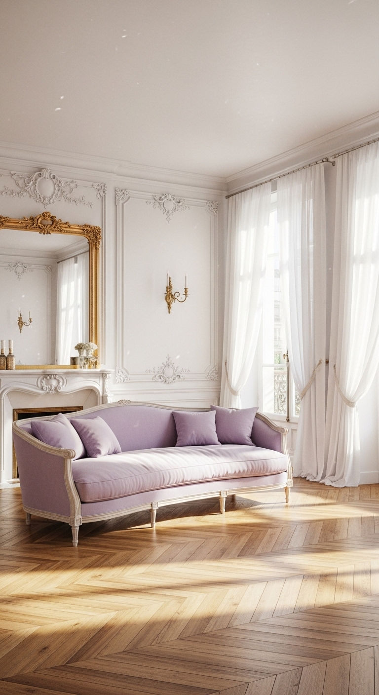 6. French-Inspired Lilac Elegance