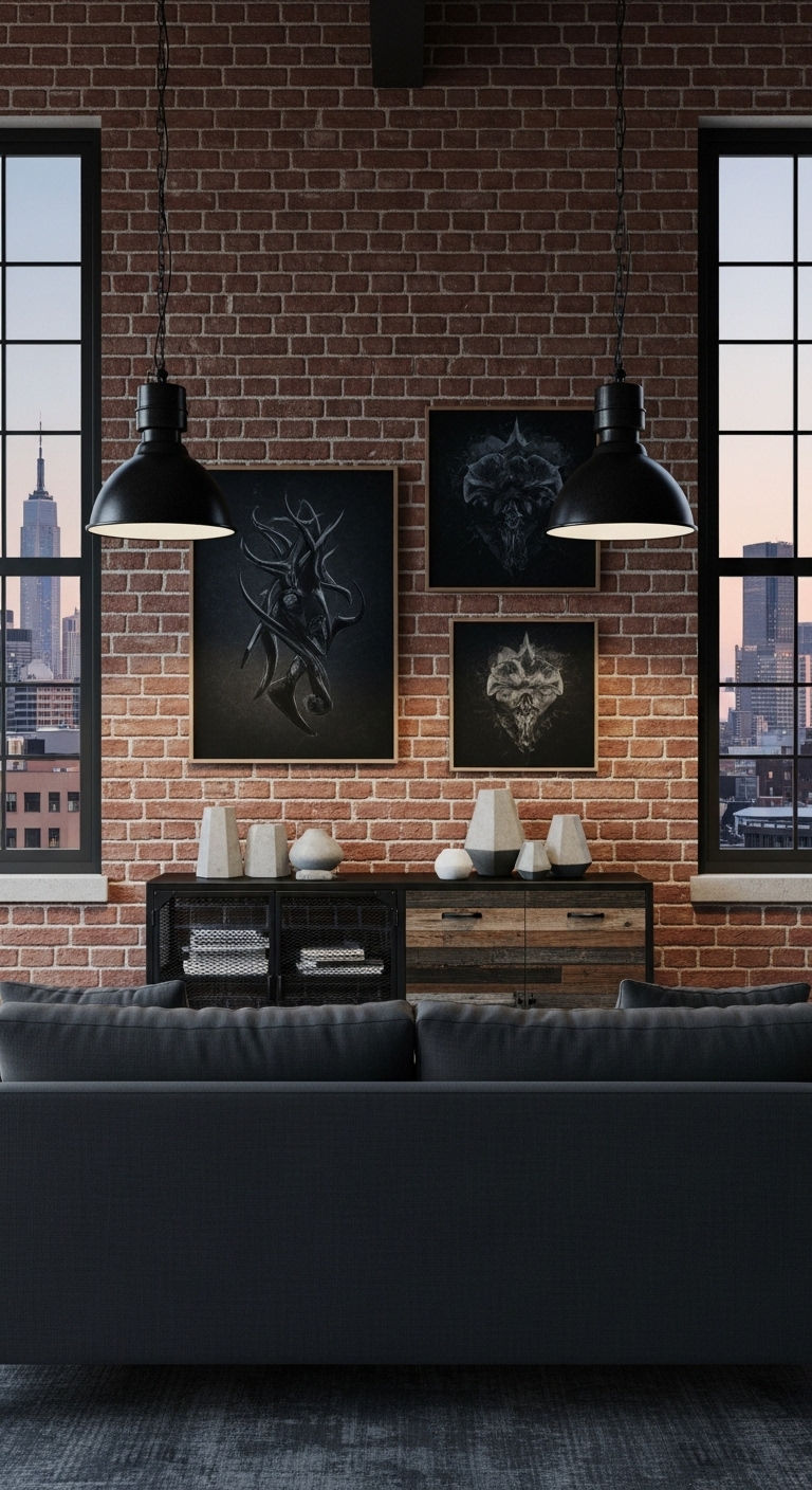 20 L-Shaped Sofa Living Room Layout Ideas for Smart Space Planning 13 12. Industrial Chic Edge