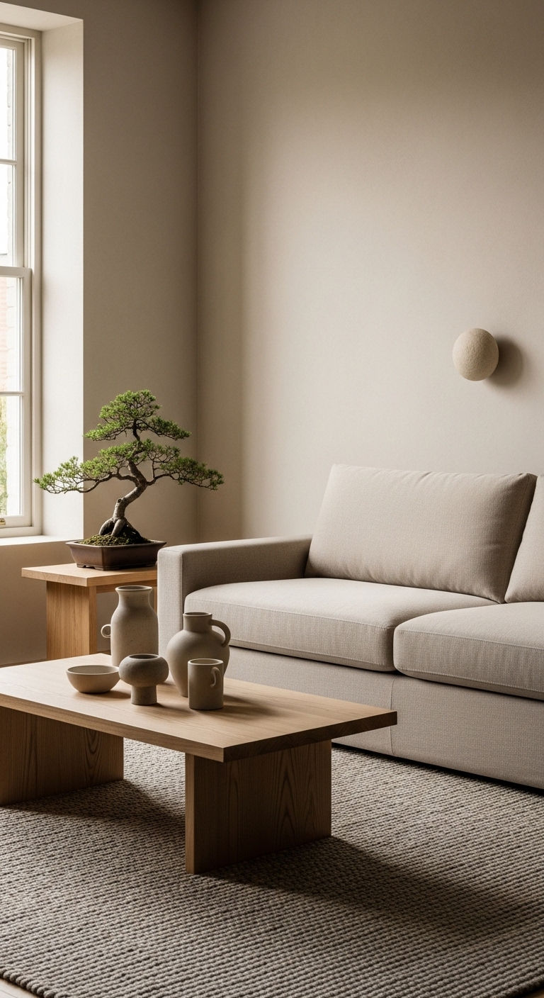 16 Modern Sofa Living Room Interior Design Ideas to Refresh Your Home 9 5. Japandi Calm Corner