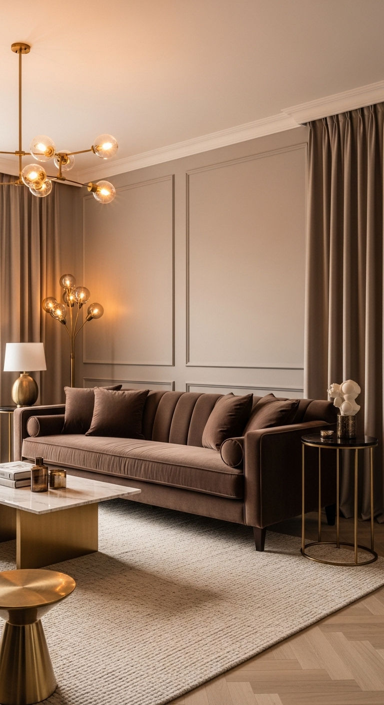 13 Leopard Print Sofa Living Room Ideas for a Glamorous, Wild Interior 11 13. Luxe Black Marble Statement