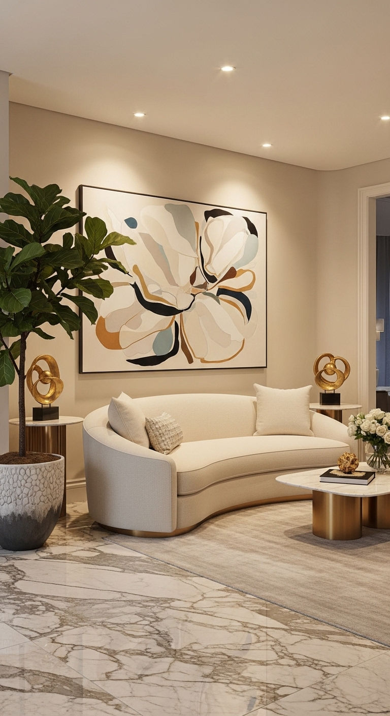8. Luxe Corner with Statement Art