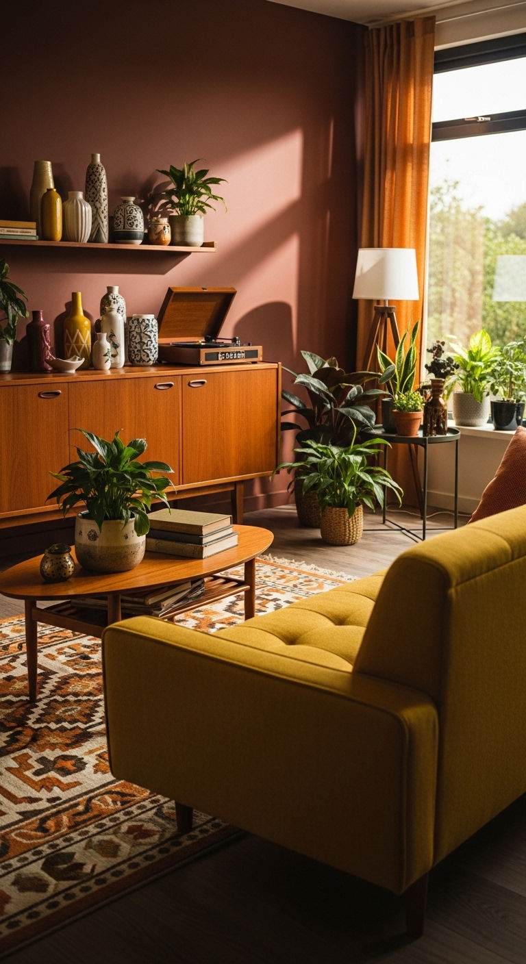 12 Angled Sofa Living Room Ideas That Add a Unique Design Twist 9 8. Mid-Century Modern Twist