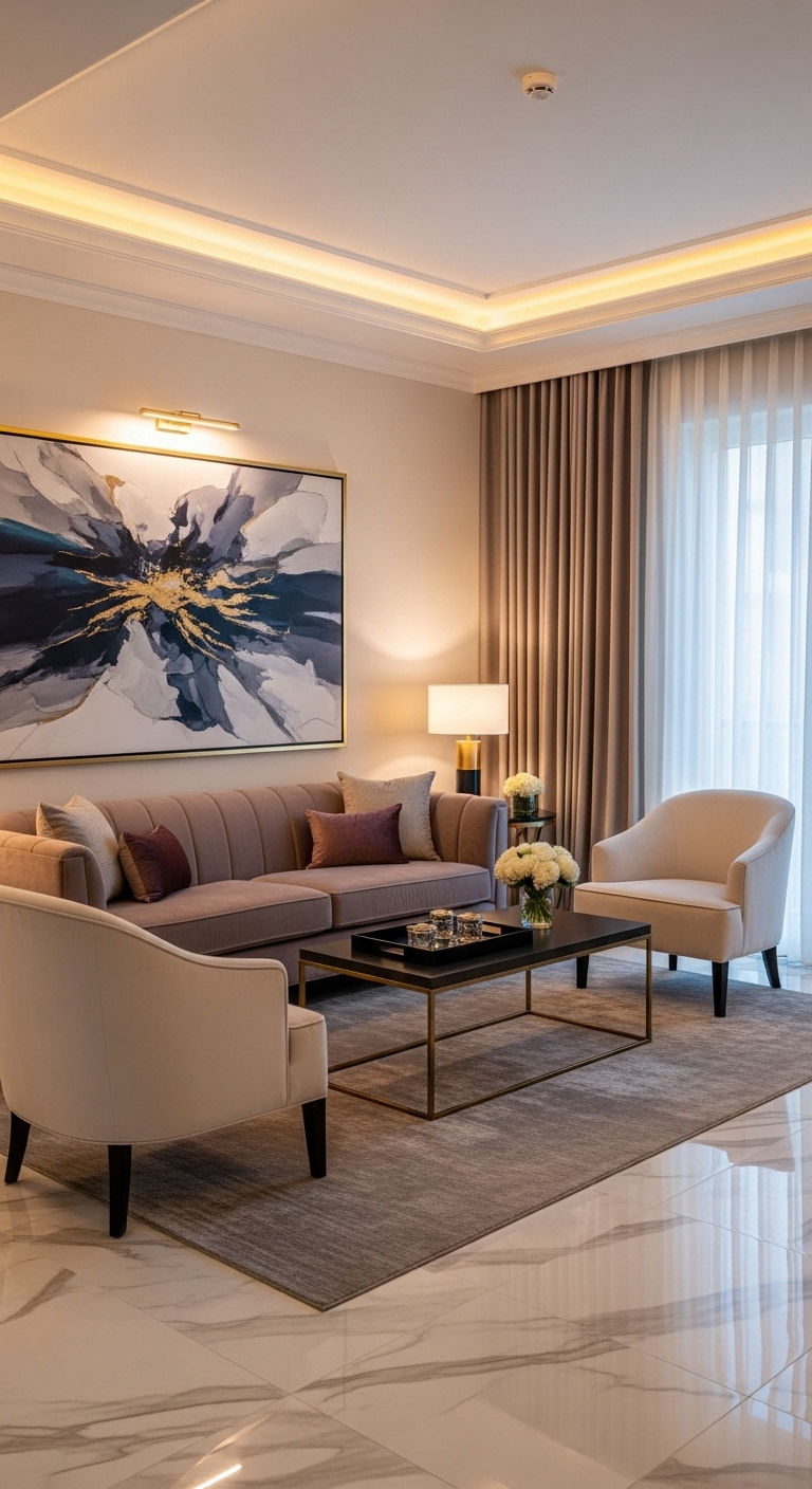 13. Mink Sofa in a Modern Apartment