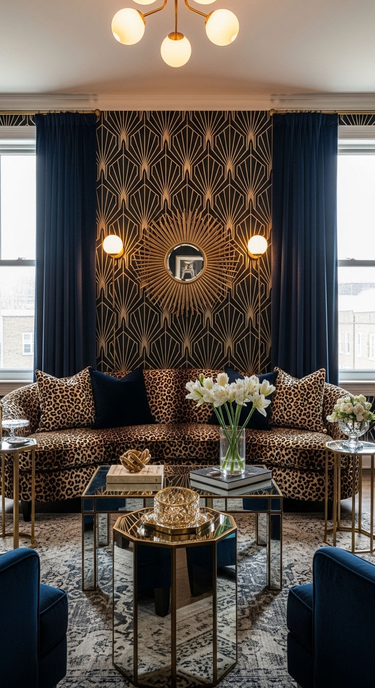 13 Leopard Print Sofa Living Room Ideas for a Glamorous, Wild Interior 3 2. Modern Minimalist Meets Wild