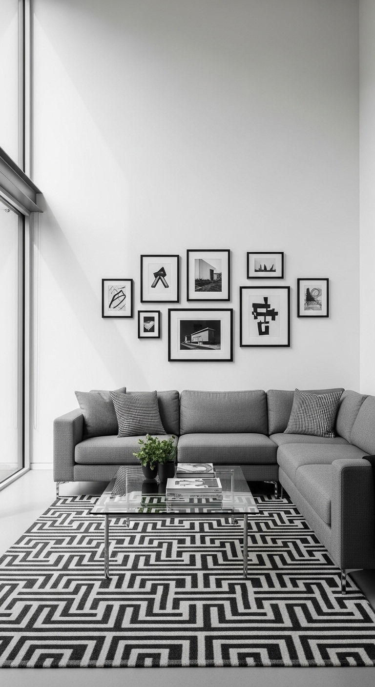 5. Modern Monochrome Corner