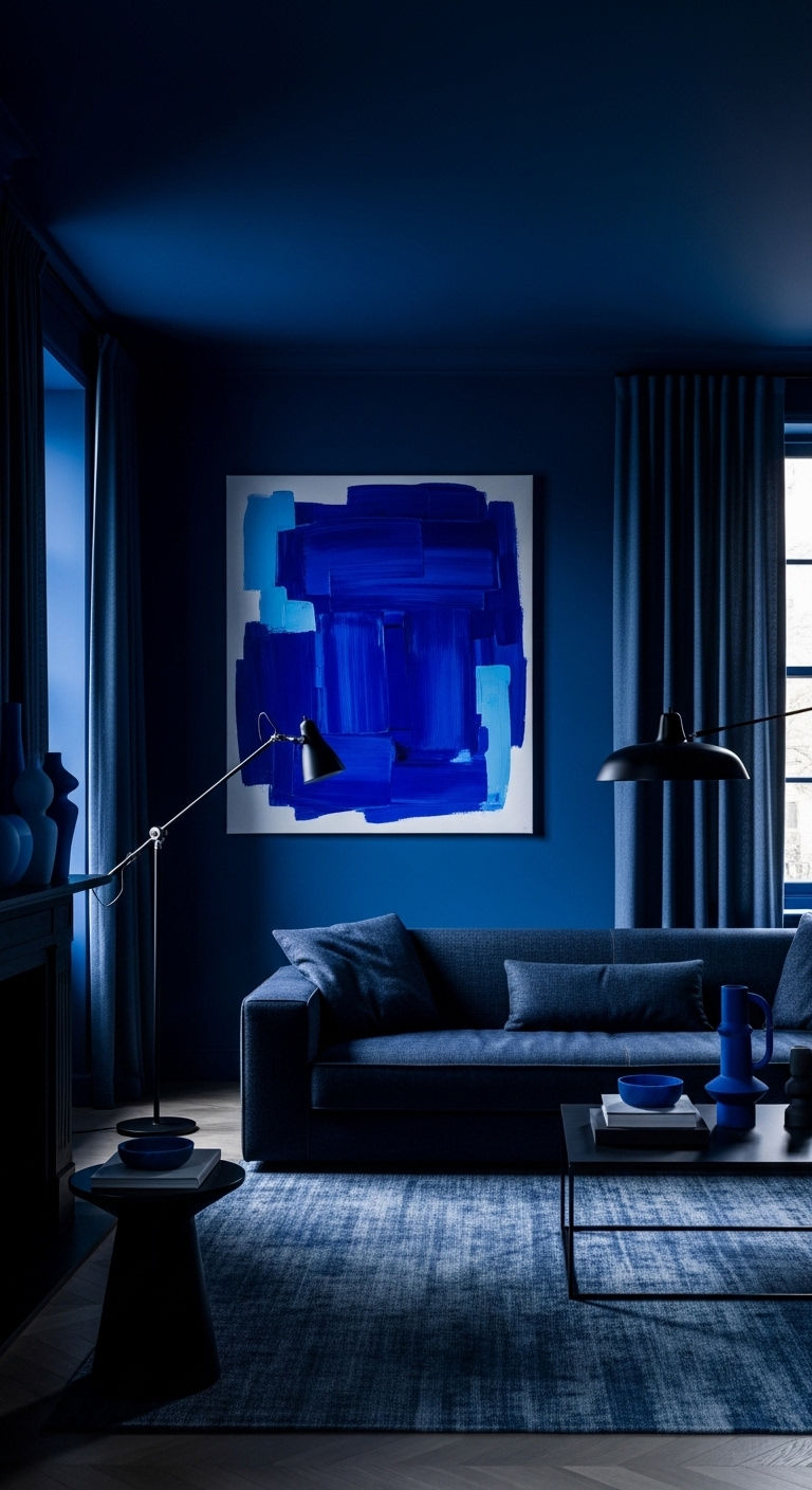 8. Monochrome Blue Statement