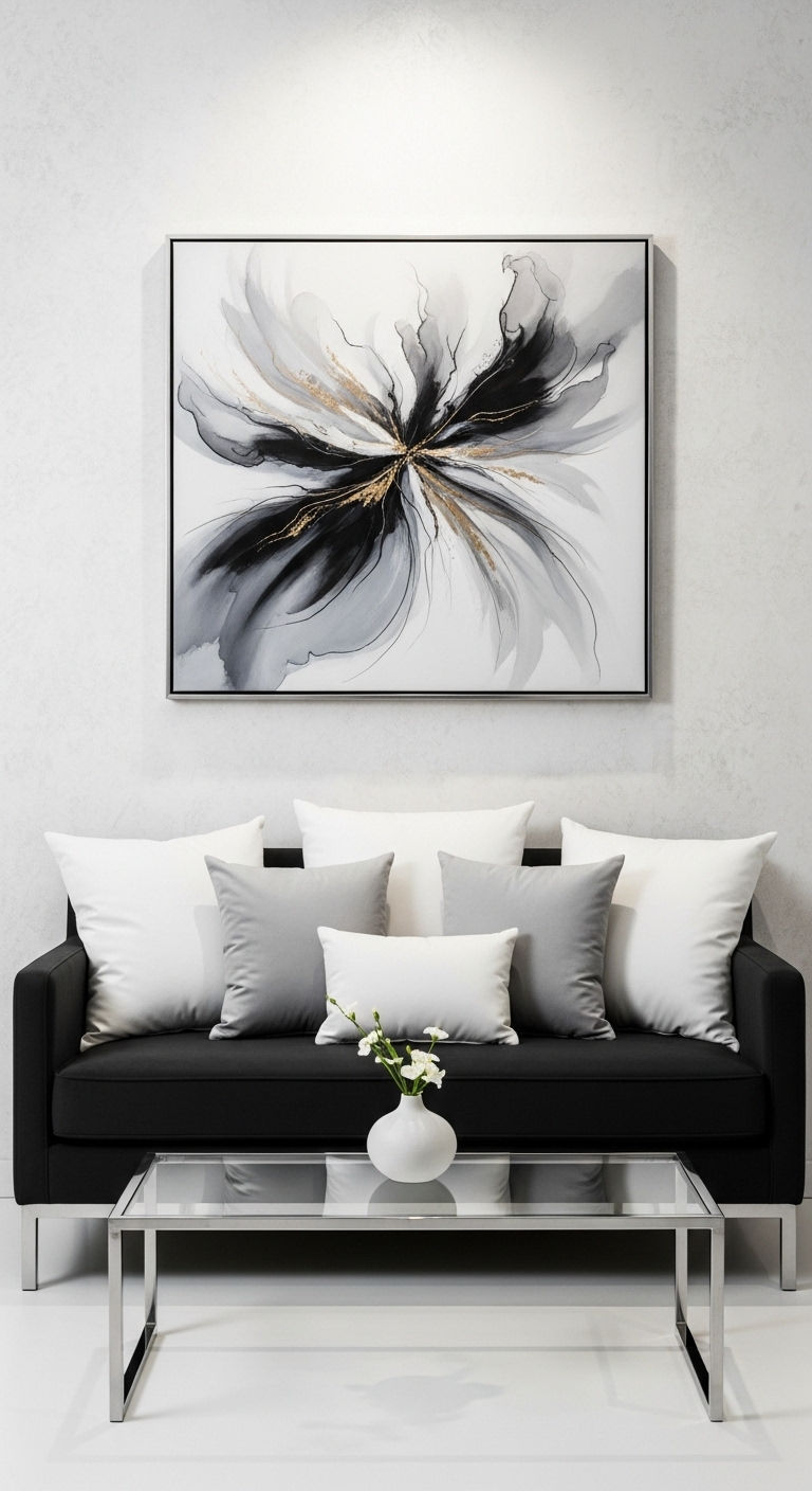 13 Loveseat Sofa Ideas for Small Living Rooms and Tight Spaces 10 9. Monochrome Luxe