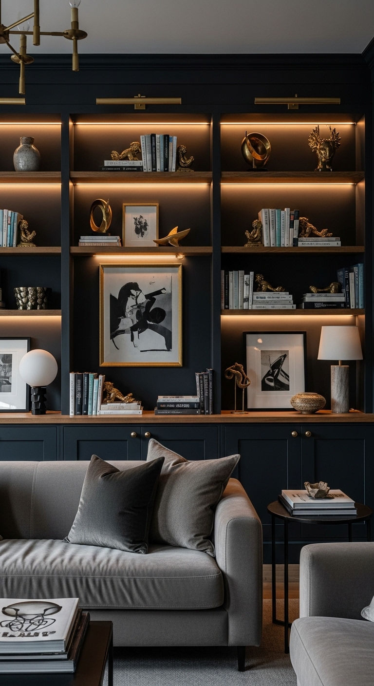 2. Moody Built-In Library Wall