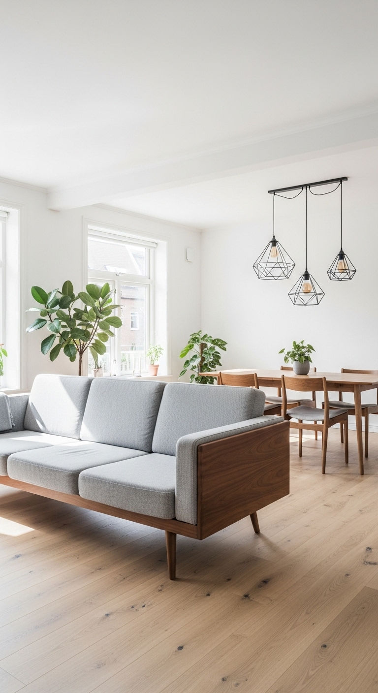 20 L-Shaped Sofa Living Room Layout Ideas for Smart Space Planning 3 2. Open-Concept Divider Magic