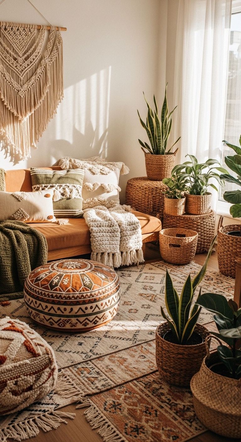 15 Sofa and Ottoman Living Room Ideas for Cozy, Versatile Seating 5 4. Ottoman as Coffee Table Magic
