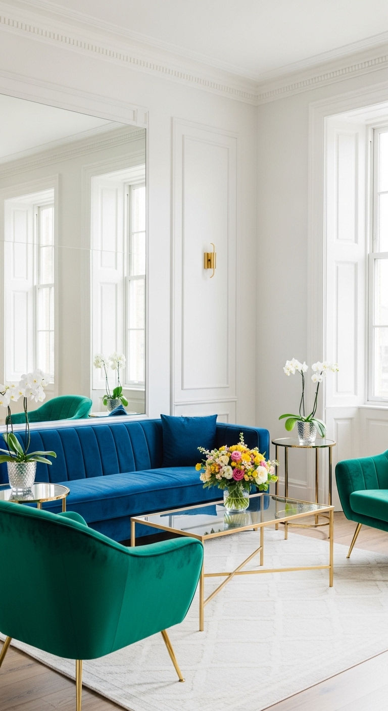 9. Royal Blue and Emerald Contrast