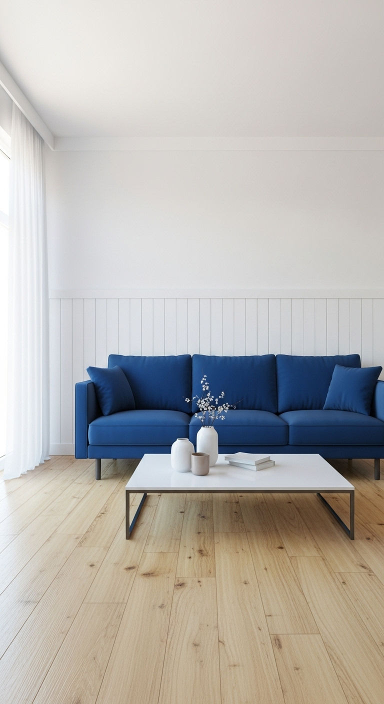 6. Royal Blue in a Minimalist Palace