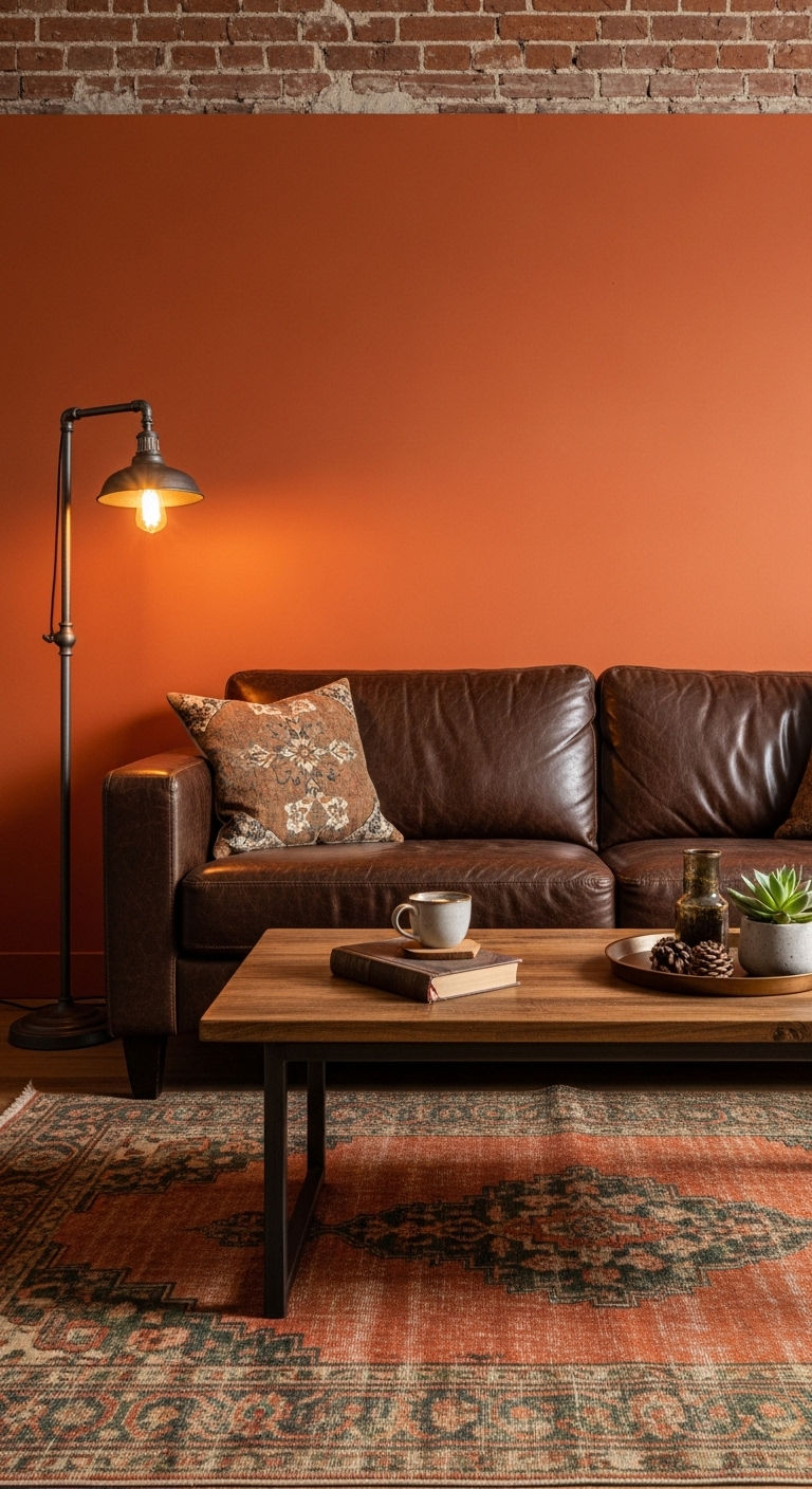 5. Rust & Leather Warmth