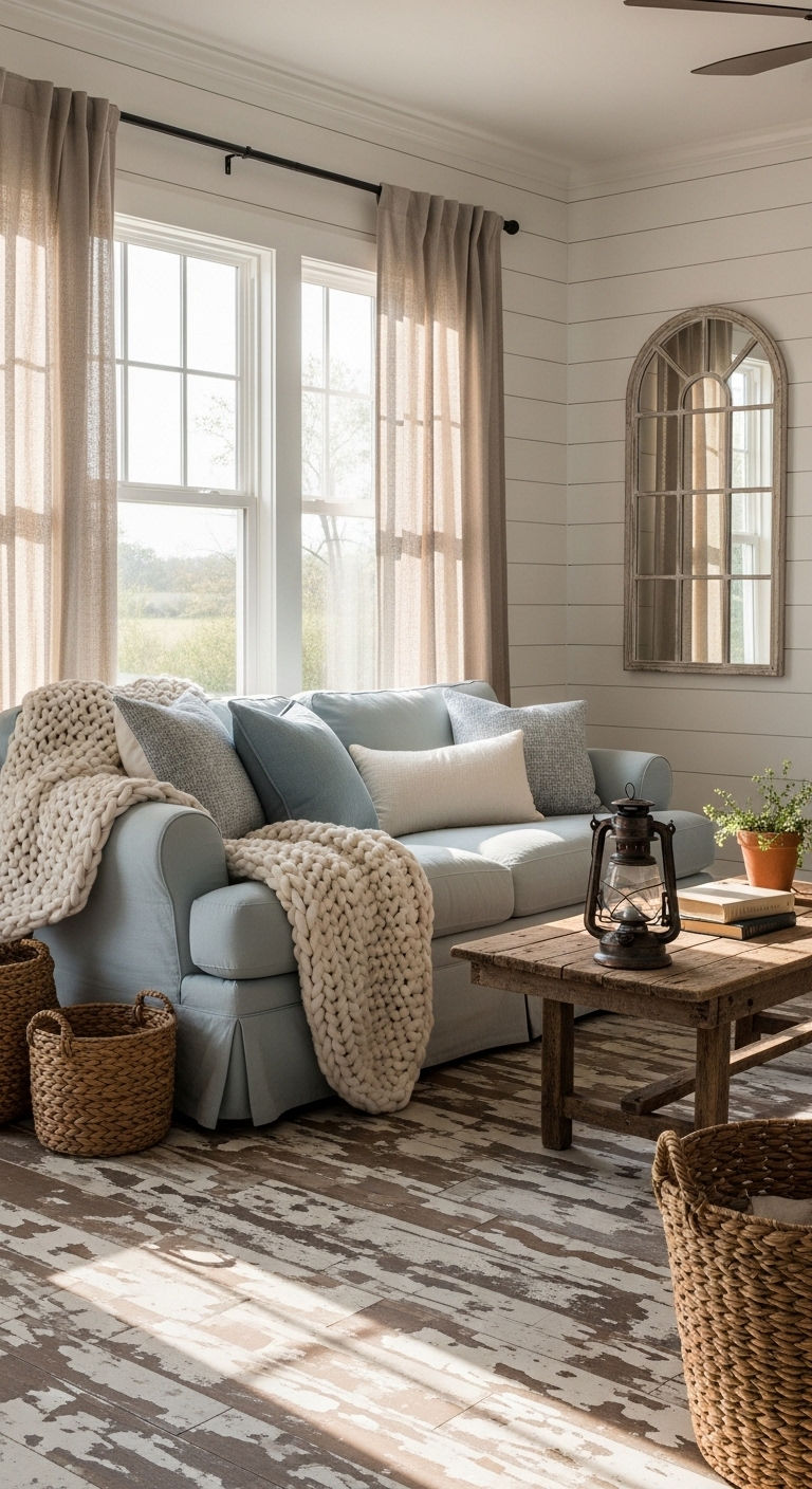 8. Rustic Soft Farmhouse