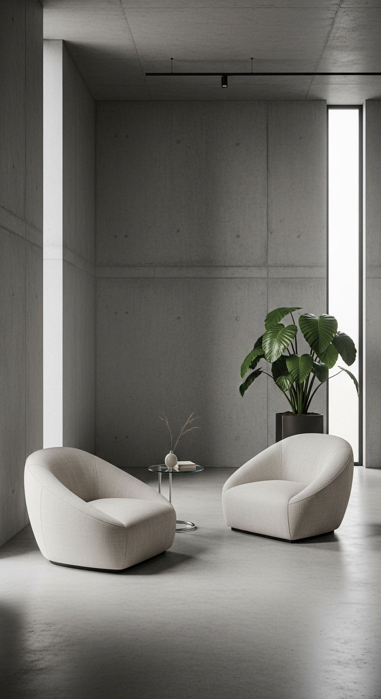 3. Sculptural Lounge Chairs Only