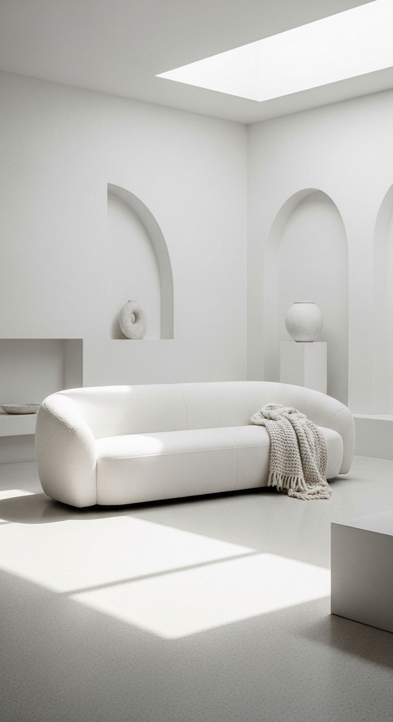 3. Sculptural Statement in an All-White Space