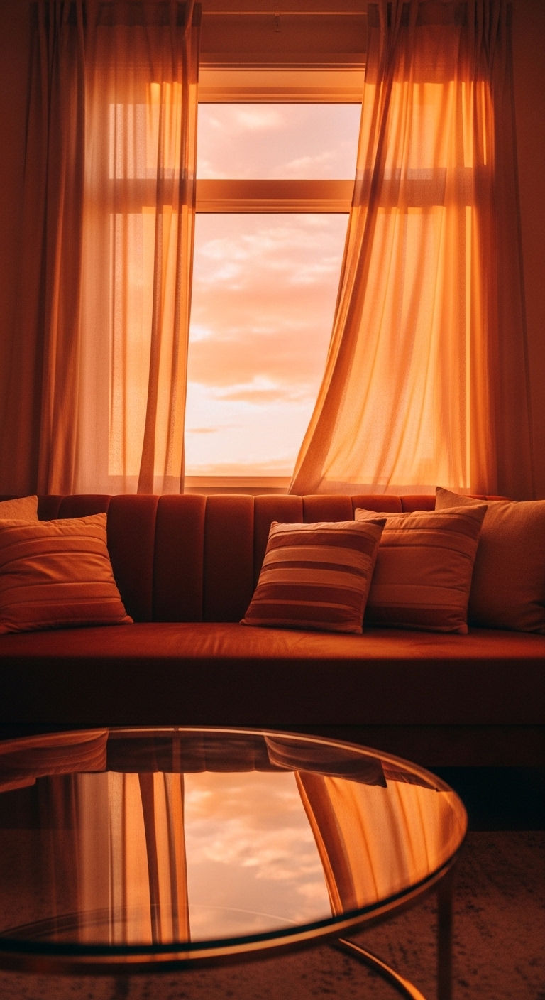 12 Copper Sofa Living Room Ideas for a Warm, Metallic Color Pop 10 12. Sunset Copper Glow