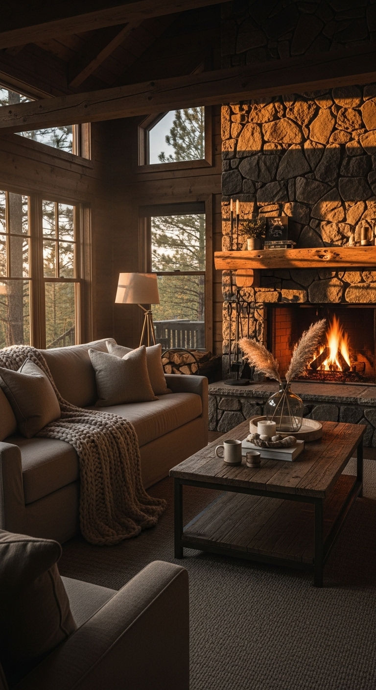 13. Textured Stone Luxury Lounge
