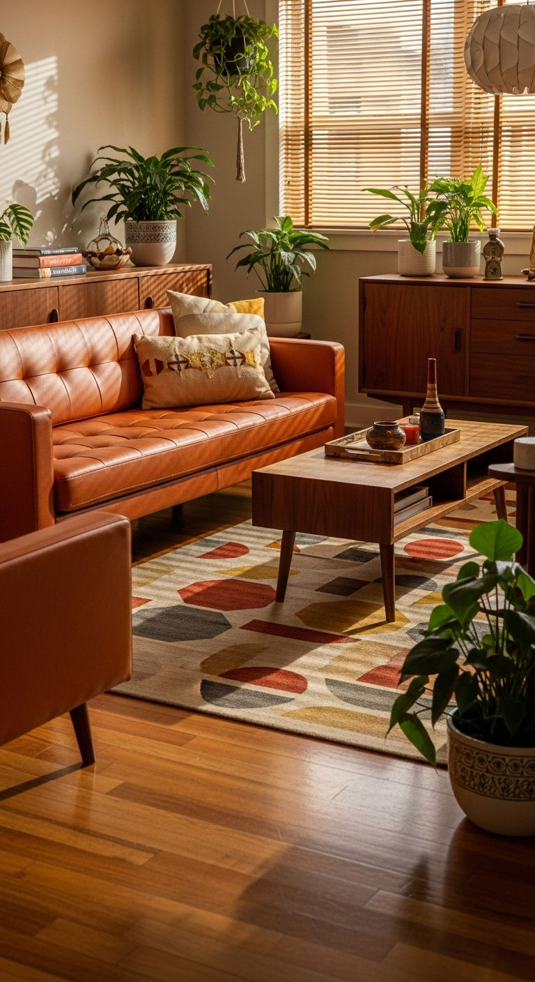 13 Statement Sofa Living Room Ideas to Make Your Space Unforgettable 5 4. The Burnt Orange Showstopper