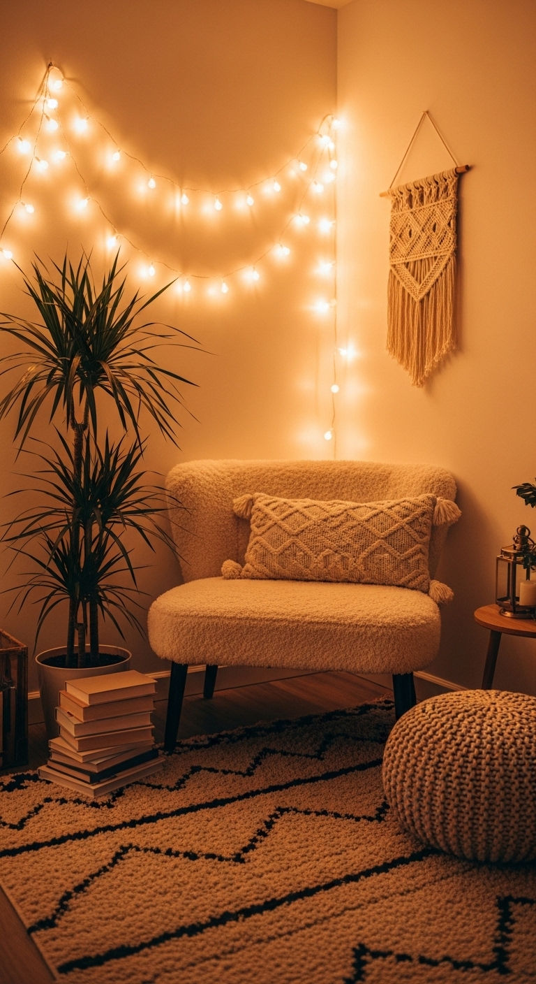 11 Fluffy Sofa Living Room Ideas for Ultimate Comfort and Coziness 3 2. The Cozy Corner Retreat