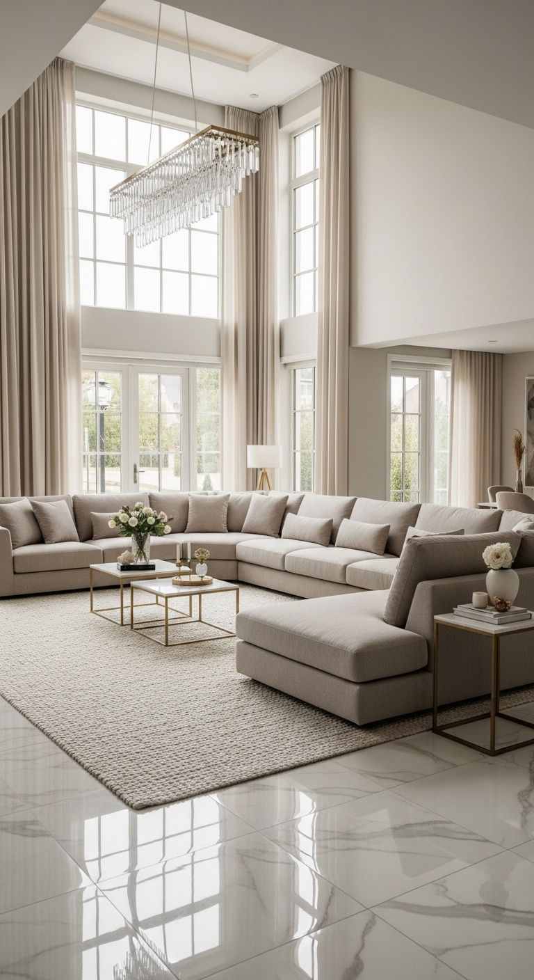 12 8-Seater Sofa Set Living Room Ideas for Grand, Open Spaces 2 1. The Regal Neutral Palace