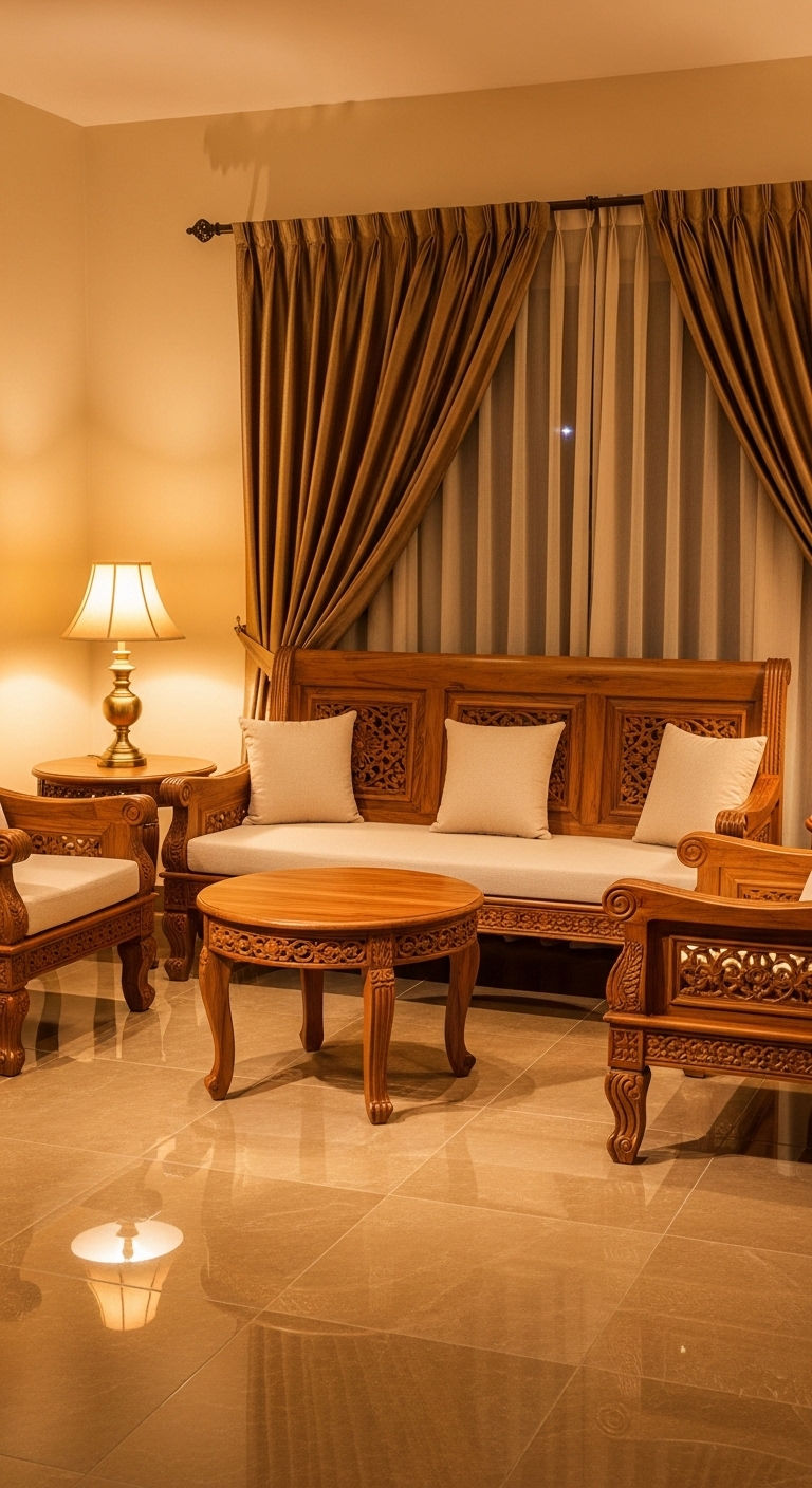 4. Traditional Teak Elegance