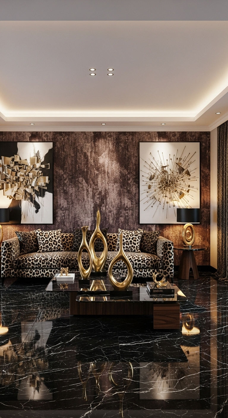 13 Leopard Print Sofa Living Room Ideas for a Glamorous, Wild Interior 10 12. Vintage Hollywood Starlet