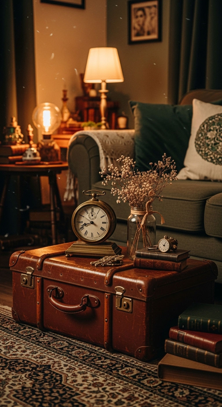 12. Vintage Suitcase Table