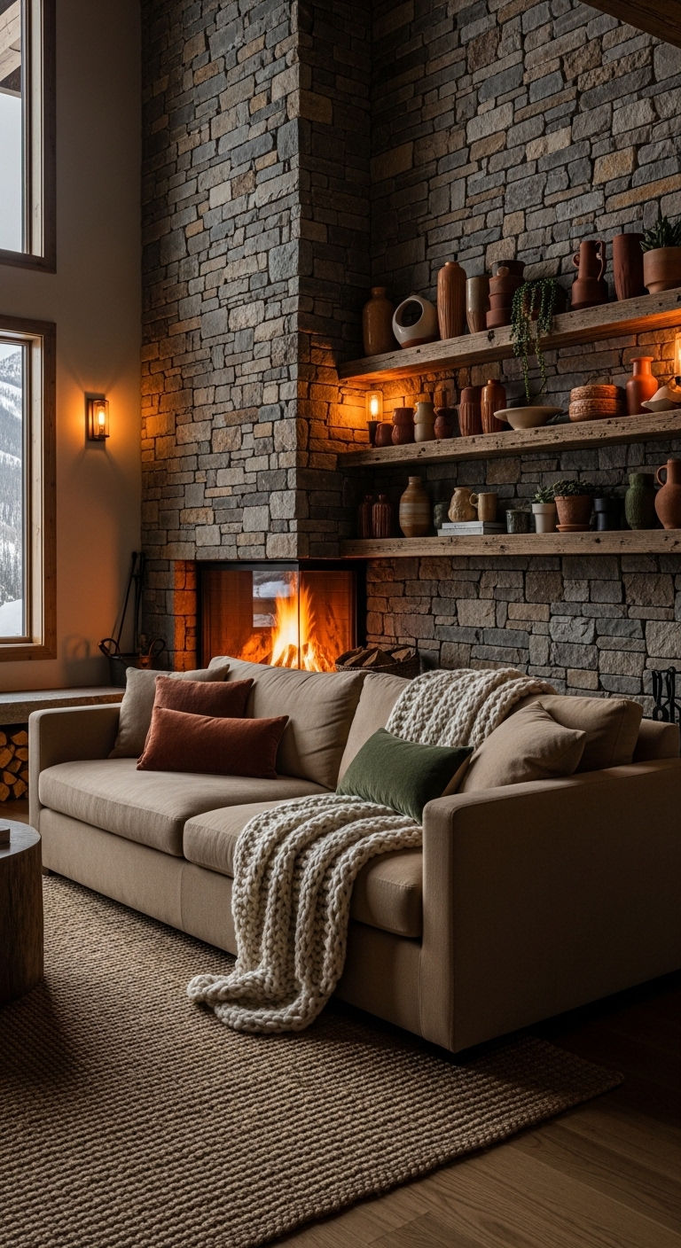 15 Rustic and Natural Sofa Living Room Ideas Full of Earthy Warmth 8 8. Warm Neutral Haven