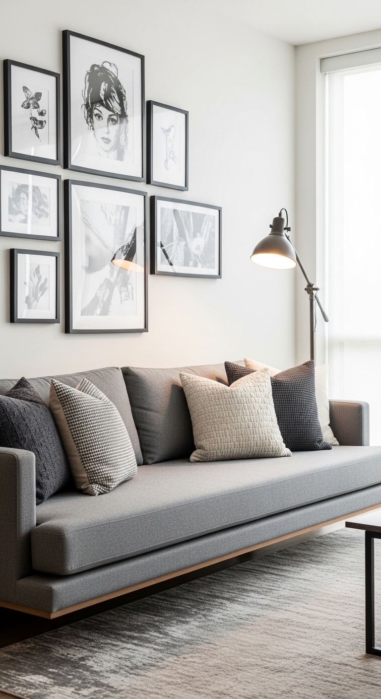15 Floating Sofa Living Room Layout Ideas That Open Up the Space 3 2. Window-Facing Serenity