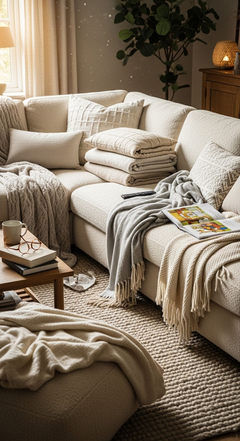 14. Layered Cozy Family Space