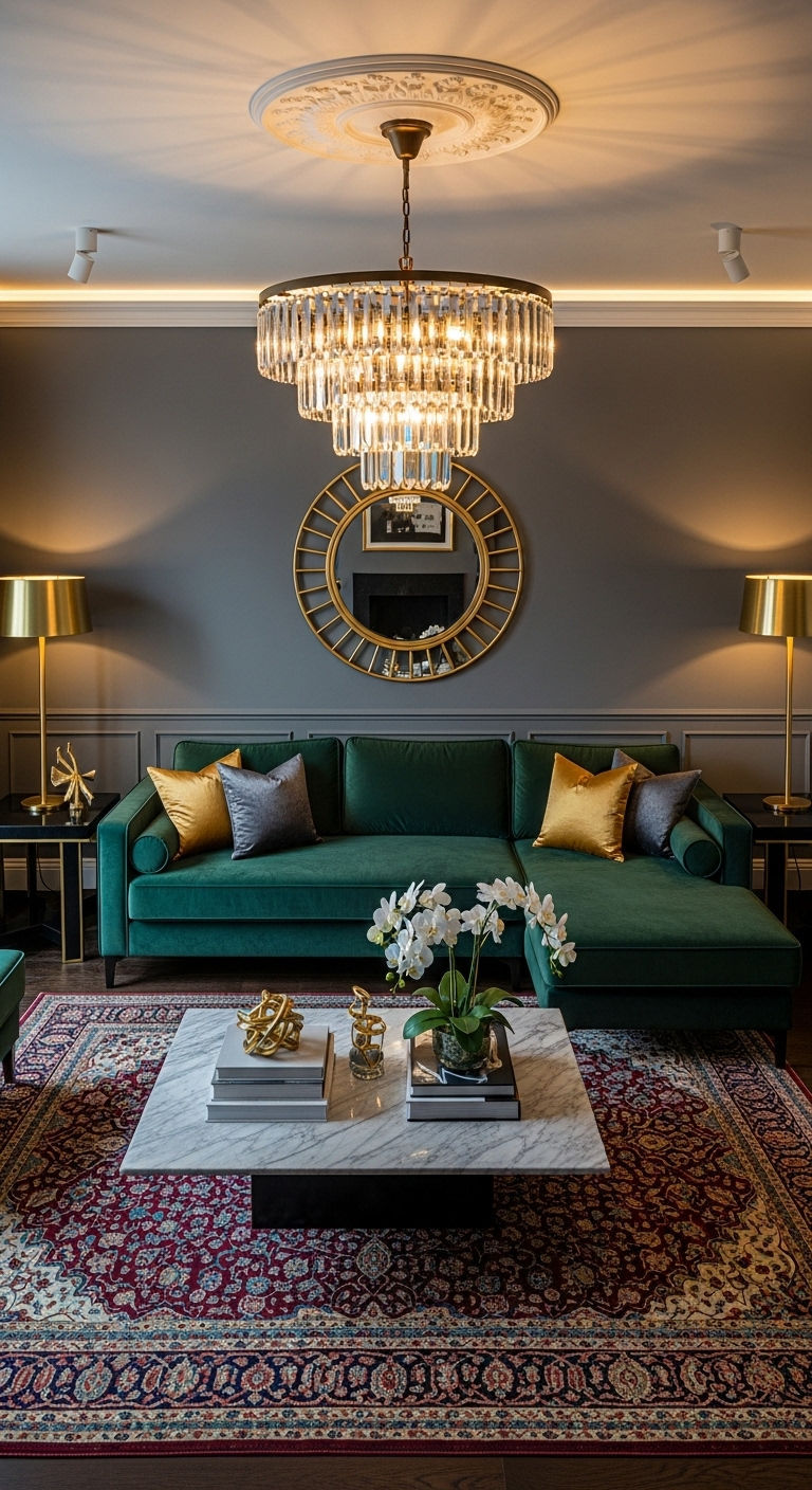 20 L-Shaped Sofa Living Room Layout Ideas for Smart Space Planning 7 6. Luxurious Lounge Retreat