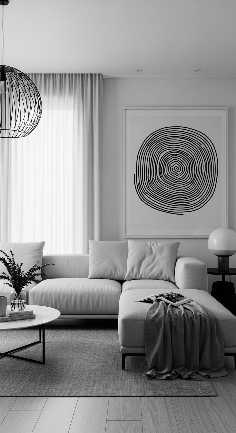 20 L-Shaped Sofa Living Room Layout Ideas for Smart Space Planning 9 8. Minimalist Clean Lines